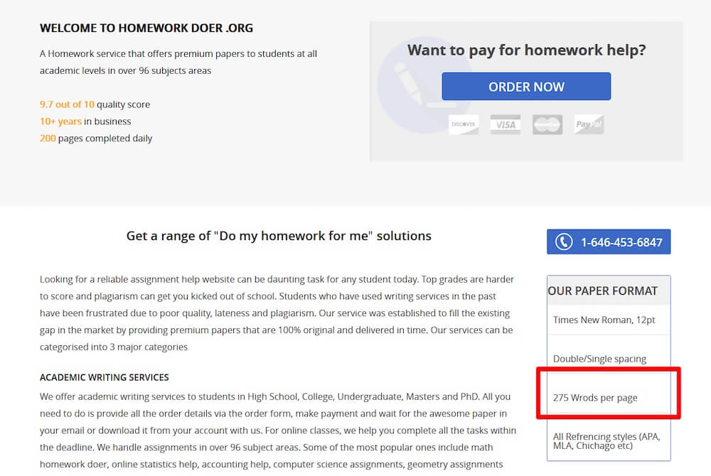 homework doer page