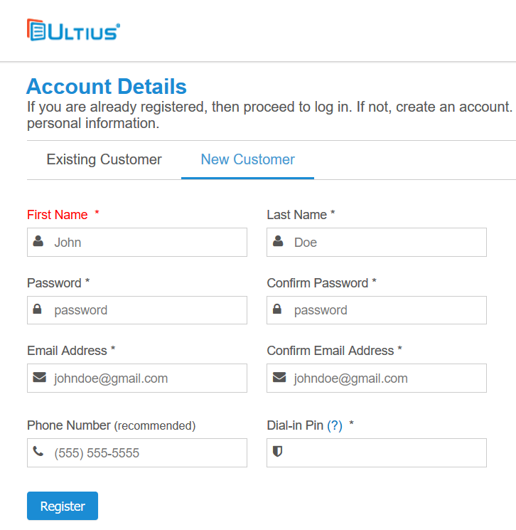 ultius account details