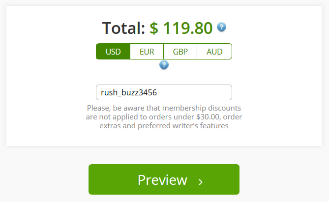 rush essay discount code