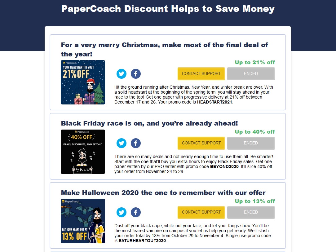 papercoach discounts